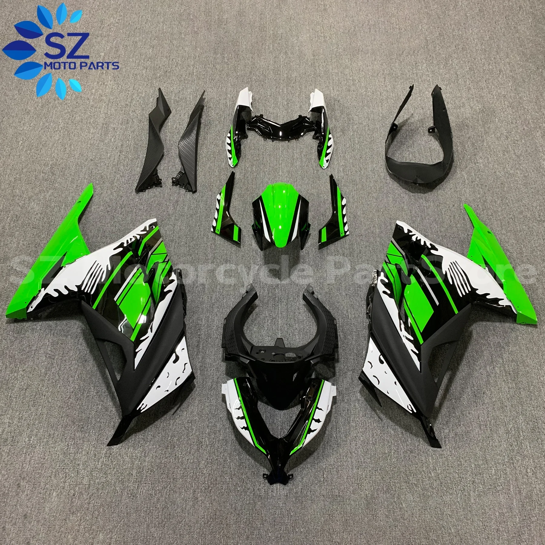 

Новый полный комплект обтекателей для мотоцикла ABS, подходит для KAWASAKI NINJA300 ZX300 2013 2014 2015 2016 2017, комплекты обтекателей на заказ, корпус кузова