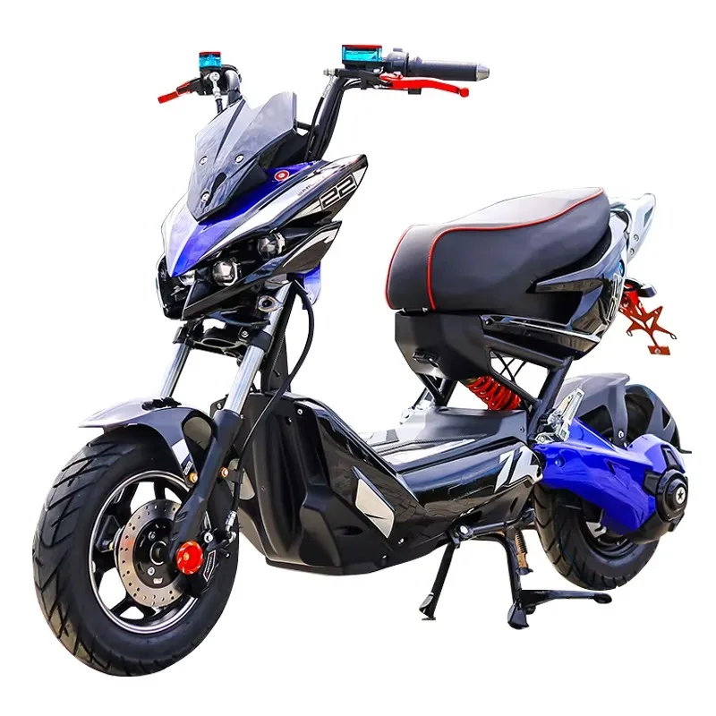 

2025 New Style 20A 60V Lead-Acid Battery Electric Streetbike With Front And Rear Dual Disc Brakes Max Loading 245KGS 43MPH