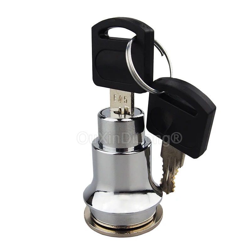 High Quality 4PCS Zinc Alloy Glass Cabinet Locks Jewelry Showcase File Cabinet Door Push Locks Chromed for 5~8mm/0.19