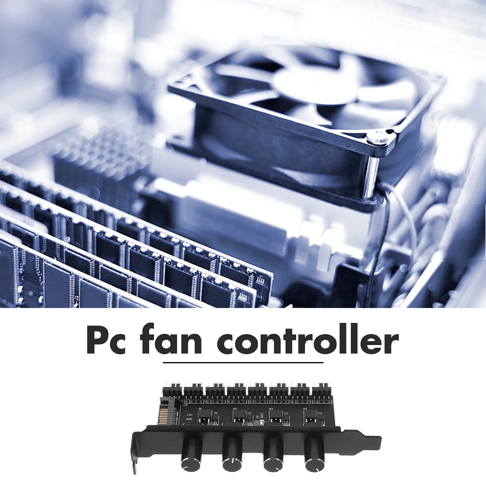 Fan Controller Kühlung Hub Einstellbare Geschwindigkeit Splitter Für Computer Fall Desktop PC Lüfter Hub Adapter Ruhig