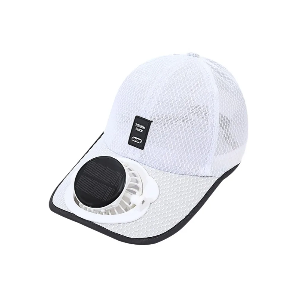 Fashion Breathable Sunhat with Solar Fan USB Charging Quick Dry Baseball Cap Full Mesh Sun Protection Sun Visor Hat Summer
