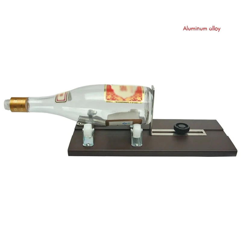 Garrafa & cortador de vidro liga de alumínio diy máquina para cortar vinho, cerveja, licor, uísque, champanhe garrafas de vidro redondas