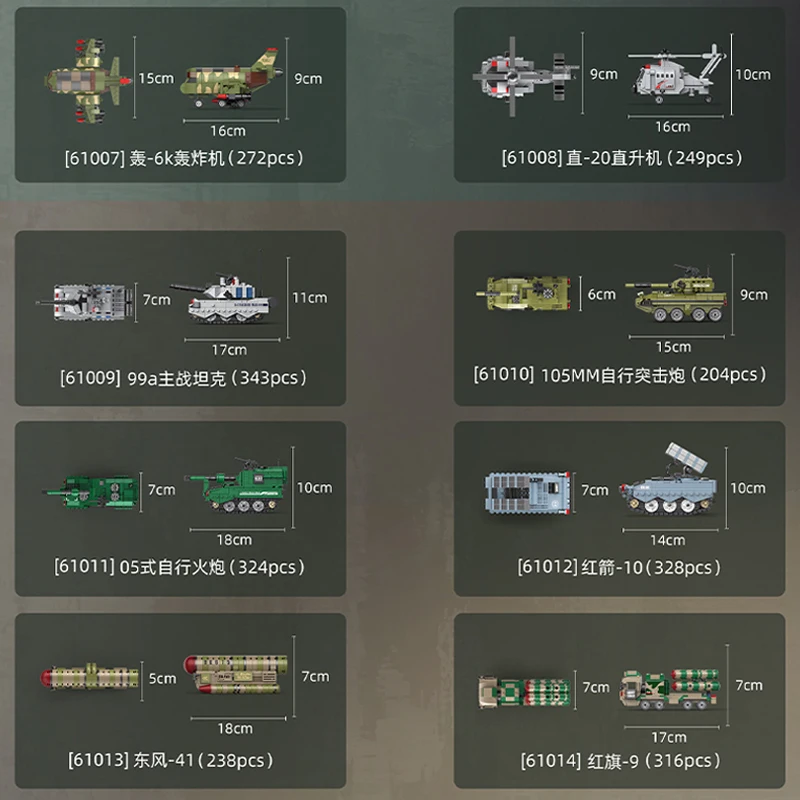 DECOOL Military Series Tank Fighter Building Blocks Airplane Missile Vehicle Weapon Model Bricks Toys For Children Boys Gifts