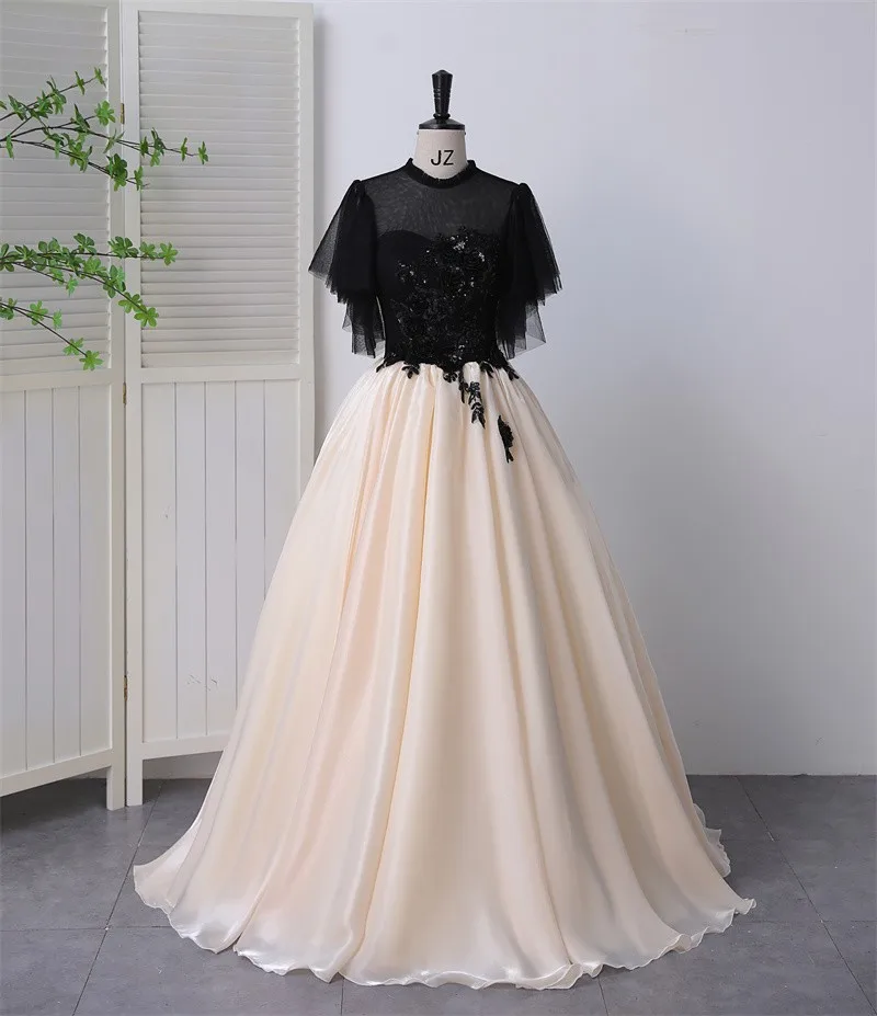 Ashley Gloria Black Prom Gown Quinceanera Dresses Luxury Party Dress Classic V-neck Ball Gown Customize 2023 Winter New