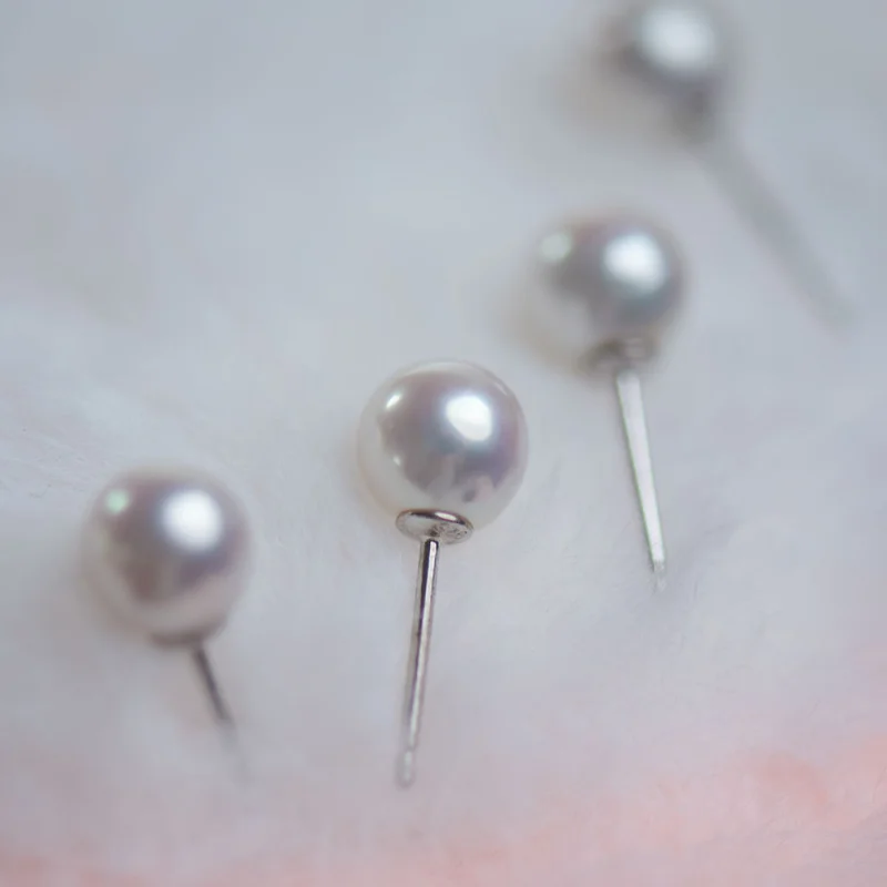 

freshwater large women, S925 silver , near-round slightly flawed pearl earrings.