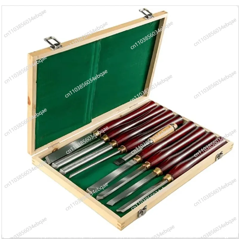 8pc Blade Woodworking Turning Tool Lathe Chisel Set Woodworking Turning Tool Engraving Chisel Bevel High-speed Stee