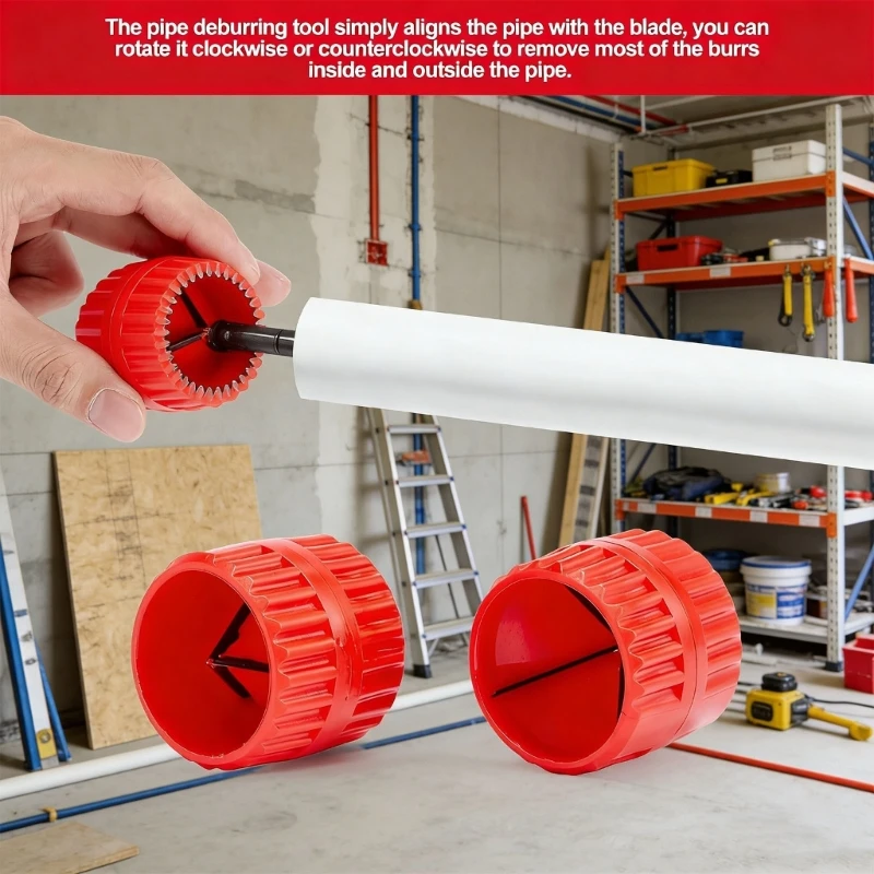 Pack of 3 Direct current Use Pipe Equipment Three wheeled Inside and Outside Deburring with Depth Measure Having 6 Size in JOMD