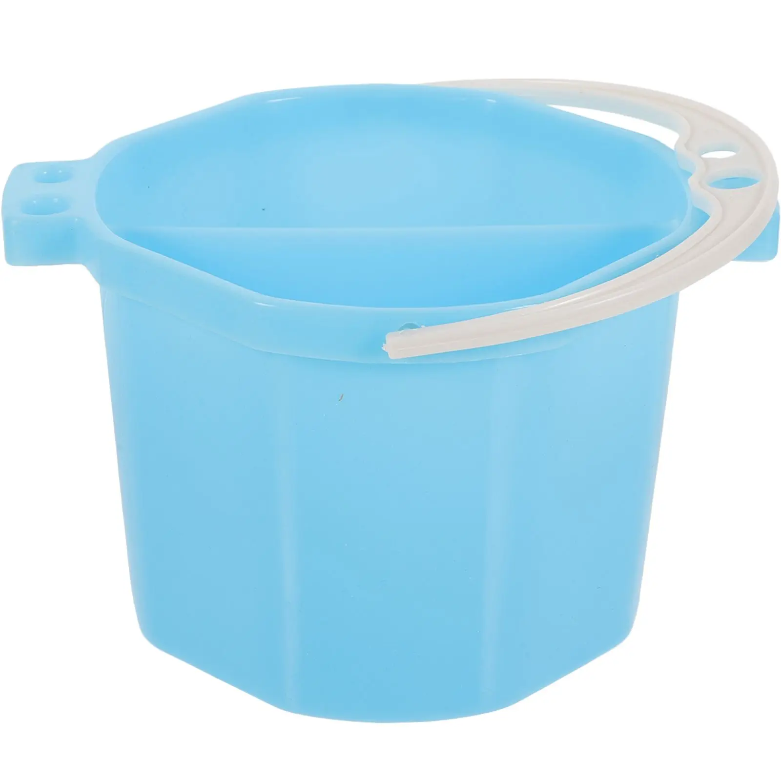 

2-Section Brush Cleaner Blue Plastic Bucket for Painting Wash Station Reusable Handle Washer School Daily Use Water