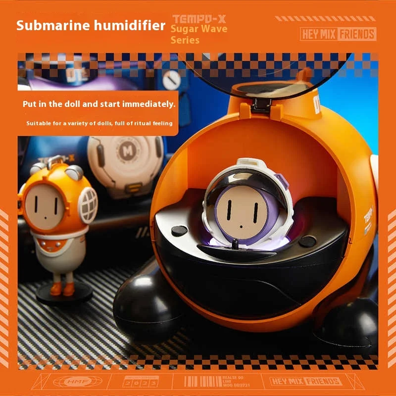 잠수함 디자인 가습기 조용한 침실 스프레이 소녀 친구를위한 이상적인 생일 선물 사무실 스트레스 릴리프 장식 장난감 보트