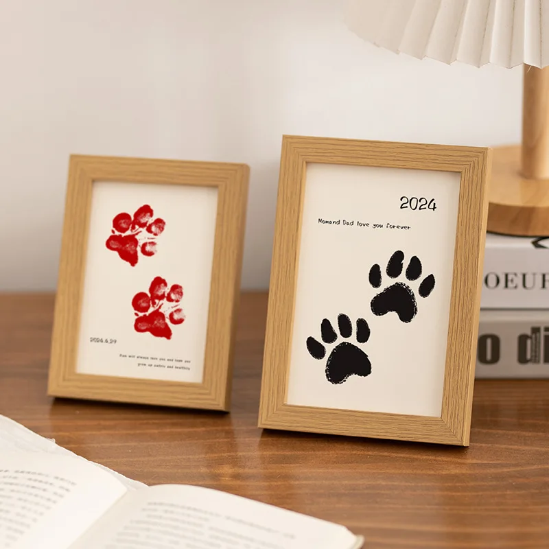 Non-Toxic Pet Paw Print Ink Pad Set Easy Clean DIY Dog Cat Footprints Kit Safe for Pets Wash-Free Keepsake Pet Handprints