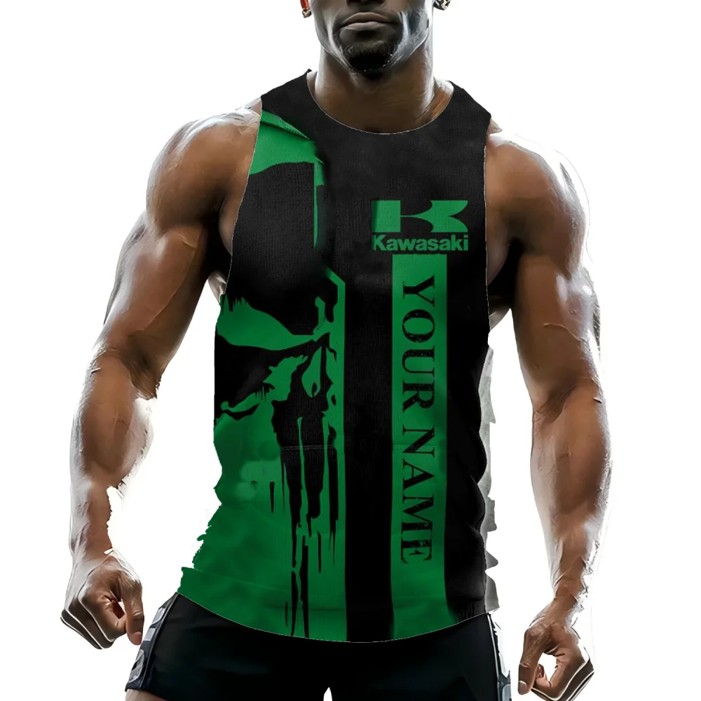 High-quality Mens Tops Top Gym Clothing Men Basketball Tank Racing Suit Climbing Jerseys Kawasaki T-shirt Man Cross-country Tees