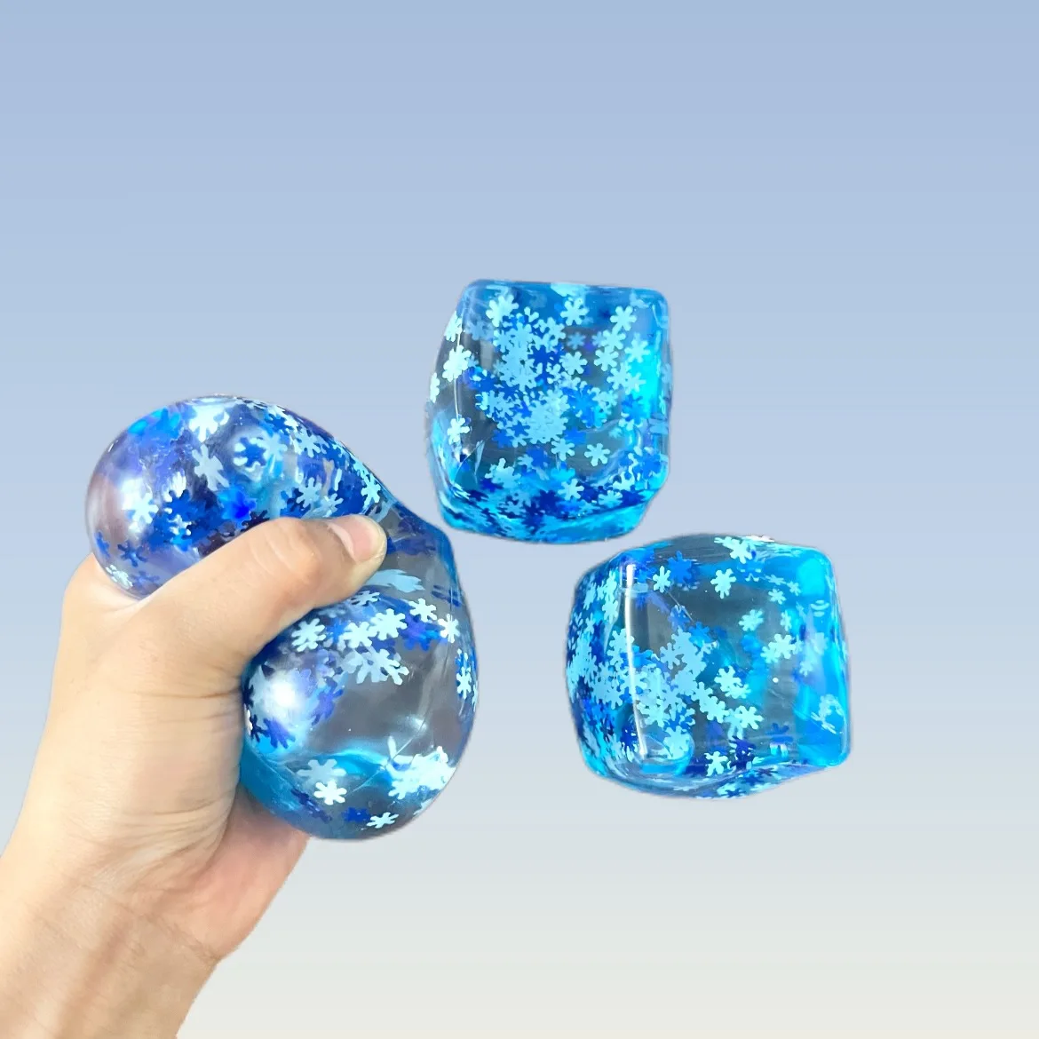 1pc Squishy Maltose Snow Ice Cube Stress Balls Stress Balls for  Adults Anxiety Relief Funny Stress Calming Toys