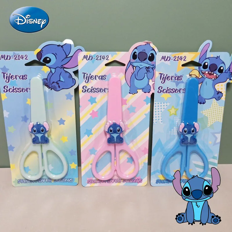 

Disney Kawaii Stitch Anime Scissors Children Safety Protective Handmade Scissors Cartoon Cute Stationery Office Supplies Gift