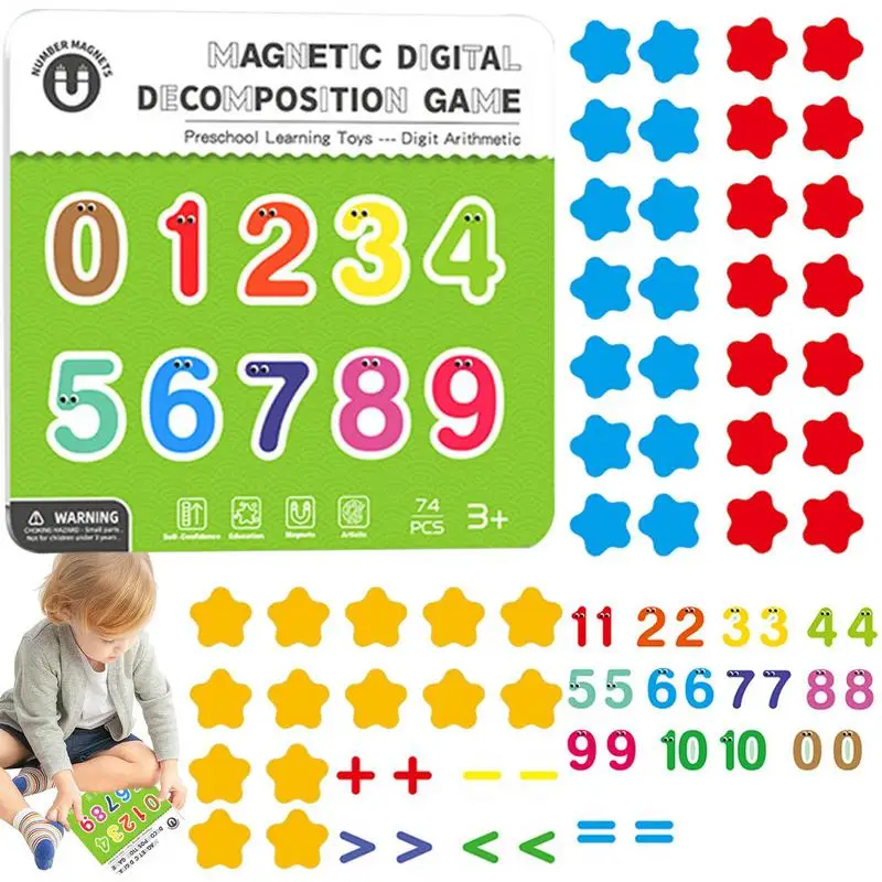 Jouet Magnétique d'ApprentiCumbria des Nombres et Alphabets, Tableau d'Aimants Colorés, Orthographe, pour Pâques et Thanksgiving