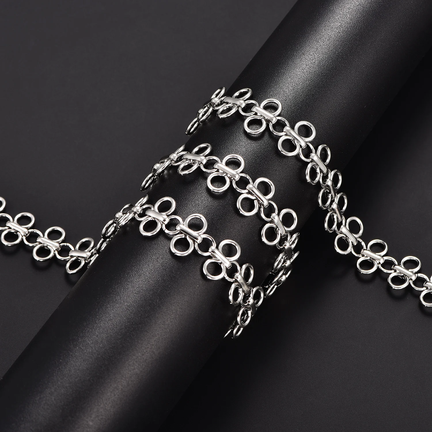 14mm Punk-Rock Edelstahl-Halskette mit Chinesischem Knoten, Hiphop Heavy Choker, Metall-Halsschmuck, Geschenk – Detail 5