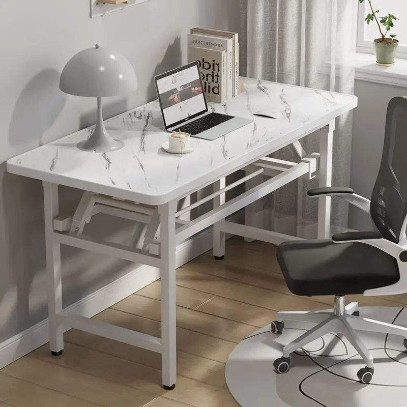 & Long Foldable Multi-purpose Table, Simple Training Conference Exhibition Writing Desk with Stools for Office Household Wholesa