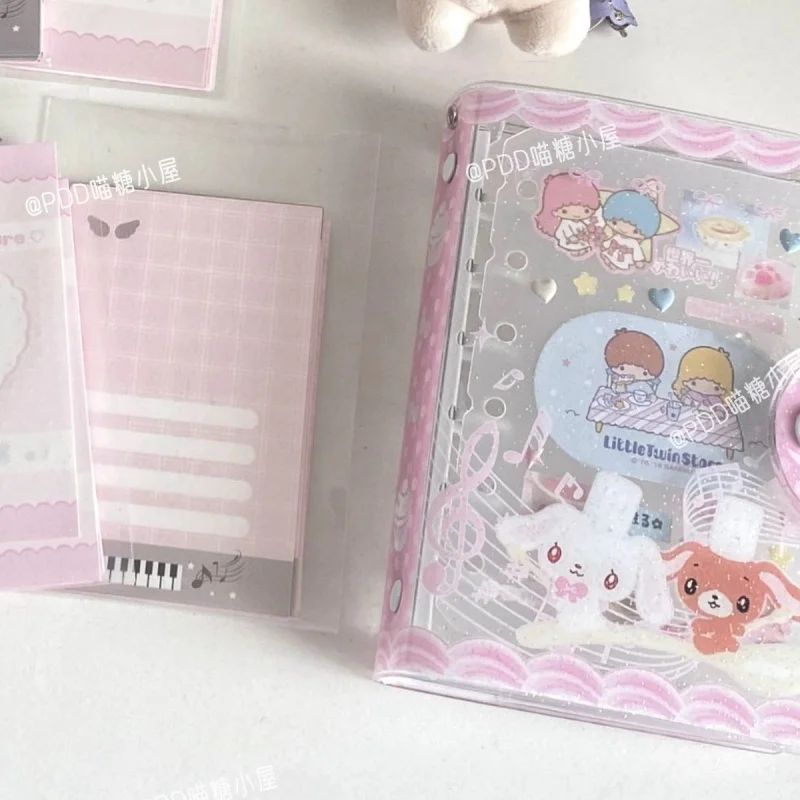 Sanrio Sugarbunnies Little Twin Stars Cartoon A7 Muzieknoot Losbladig notitieboekje Shell Hand Account Interne pagina Opslag Cadeau
