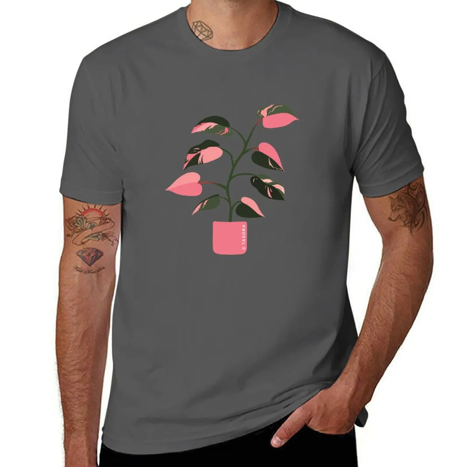 

Philodendron Pink Princess Artwork T-Shirt t shirts for man pack cotton g man t shirts for men man t shirts graphic T-Shirt