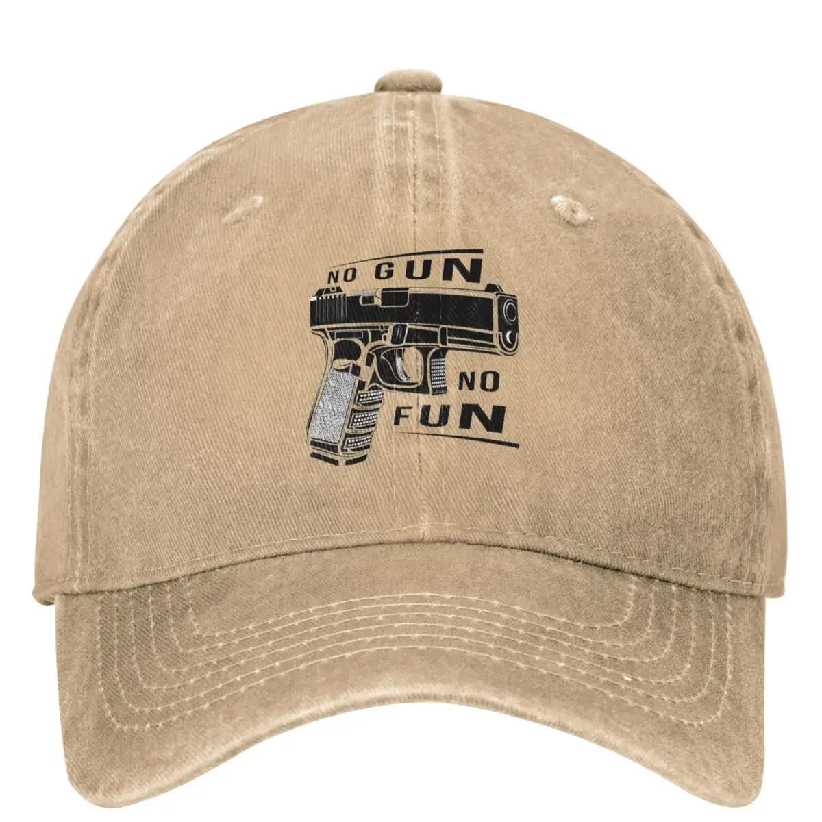 Unisex Pistol Fiream Glocckk Guns Lover Baseball Caps Casual Distressed Washed Novelty Fun Glocckk Gun Dad Hat Adjustable