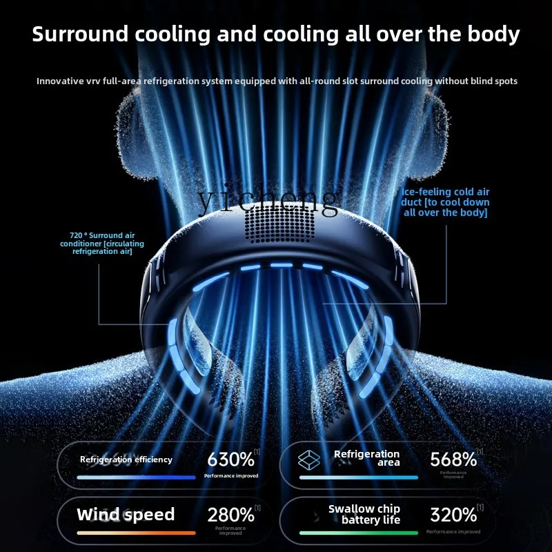 

ZZ neck fan air conditioner cooling silent long battery life large wind air conditioner fan