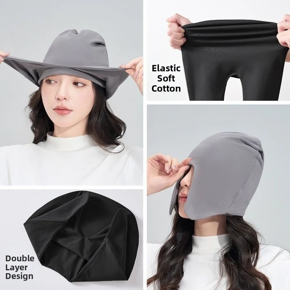 Travel Cotton Sleep Cap Windproof Warm Sleep Pullover Pullover Design Light Blocking Nighttime Hat Women Men