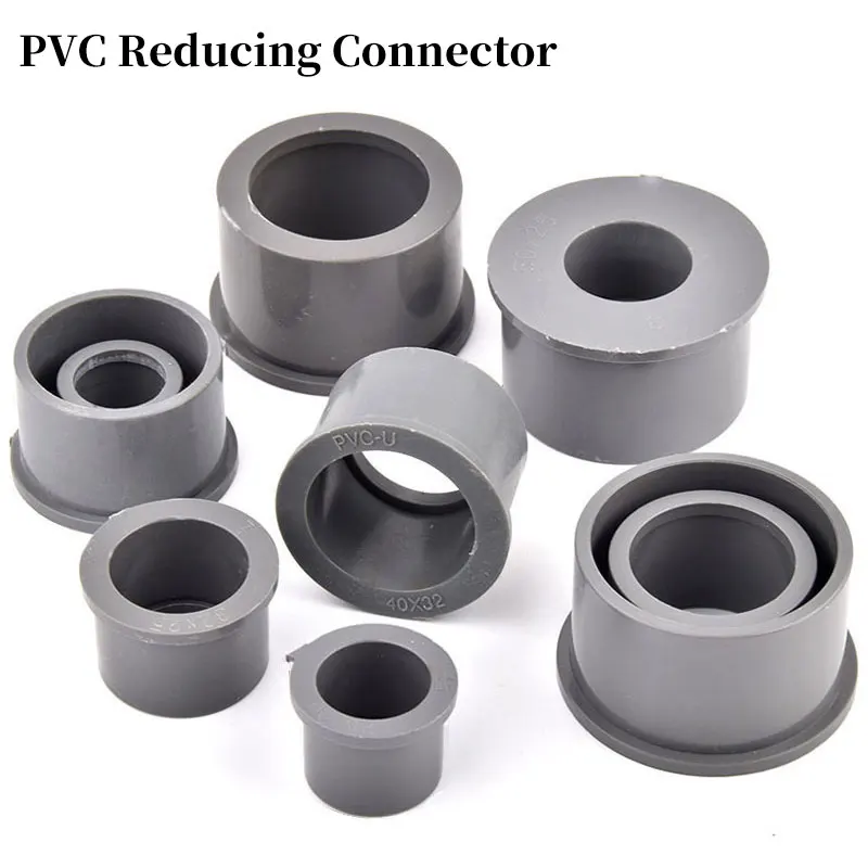 1~5Pcs 20 25 32 40 50 63mm Grey PVC Bushing Reducer Union Pipe Joint Fittings Garden Aquarium Irrigation Water Pipe Connector