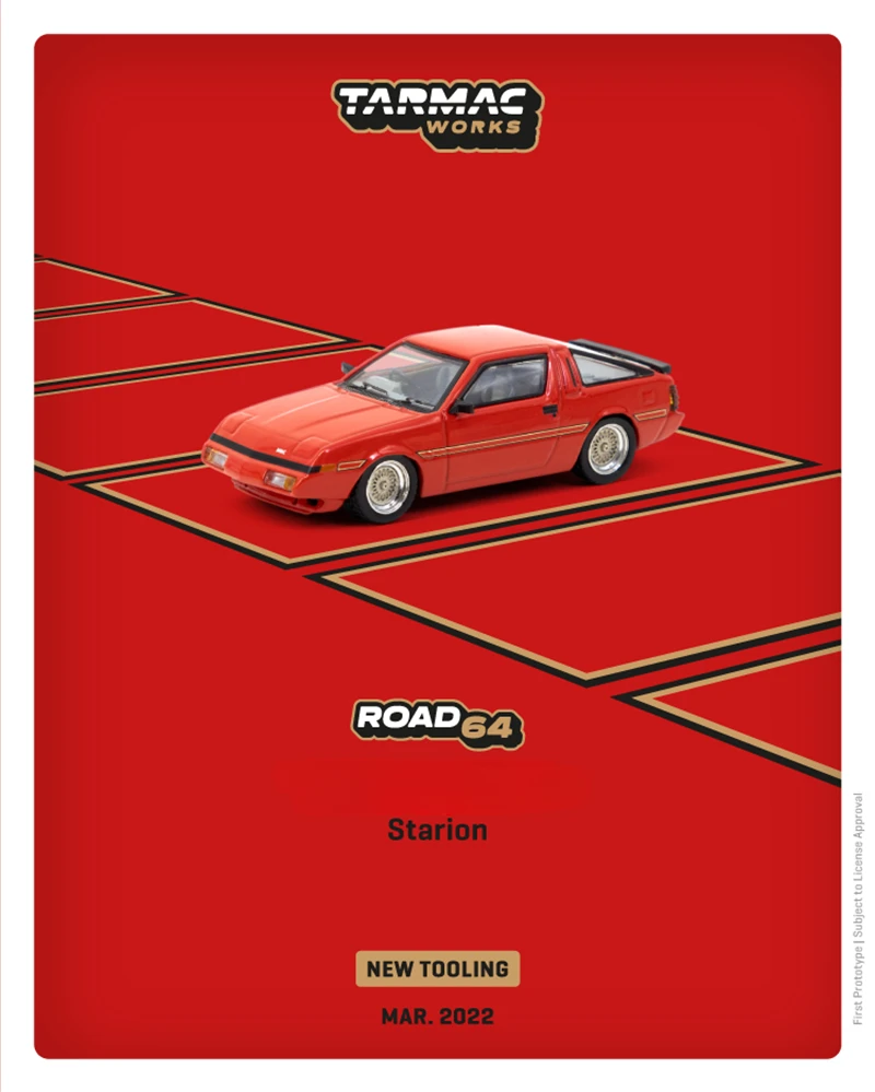 

Tarmac работает 1:64 Starion ярко-красный литая модель автомобиля