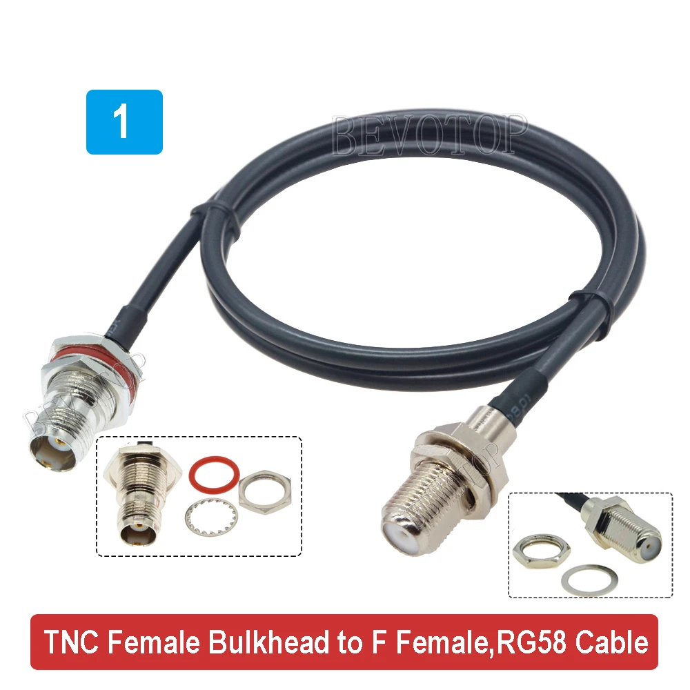 RG58 Coaxial Cable TNC Male to F Male Female Connector Pigtail Coax cable TNC to F Male cable line 10CM-30M