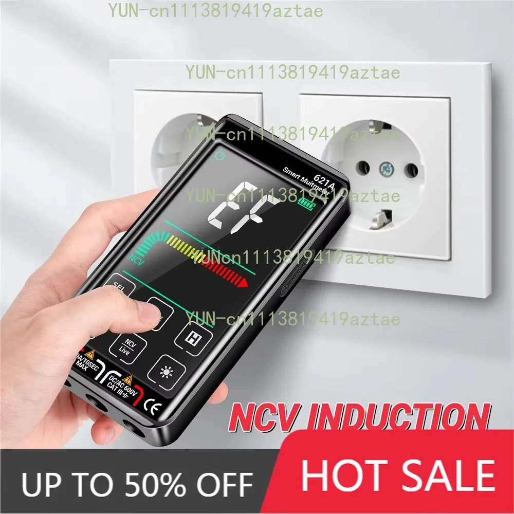 Auto Range True RMS AC DC Volt Current Meter  Digital Touch Multimeter