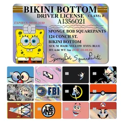 Patrick Star Spongebob Super Mario Dragon Ball Pokemon Laser holo graphische Aufkleber Film Haut Abdeckung für Kredit Debitkarte