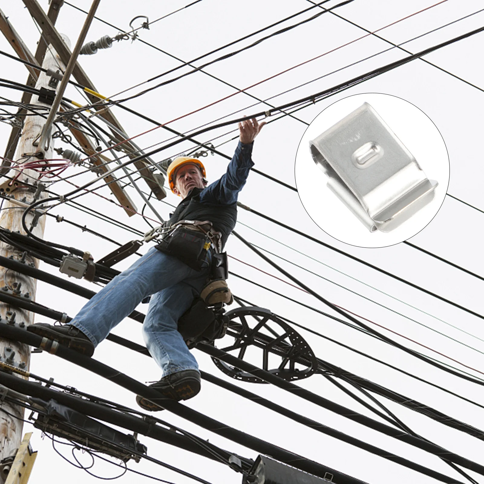 

30Pcs Photovoltaic Cable Clips 304 Stainless Steel Anti-Oxidation Solar Panel Wire Management Easy Install No Tools