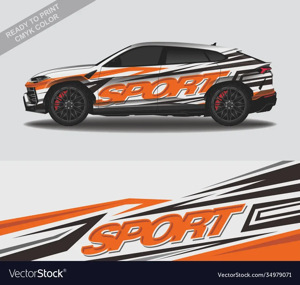 Sport Car Graphic Decal Full Body Racing Vinyl Wrap Car Full Wrap Sticker Decorative Car Decal Length 400cm Width 100cm