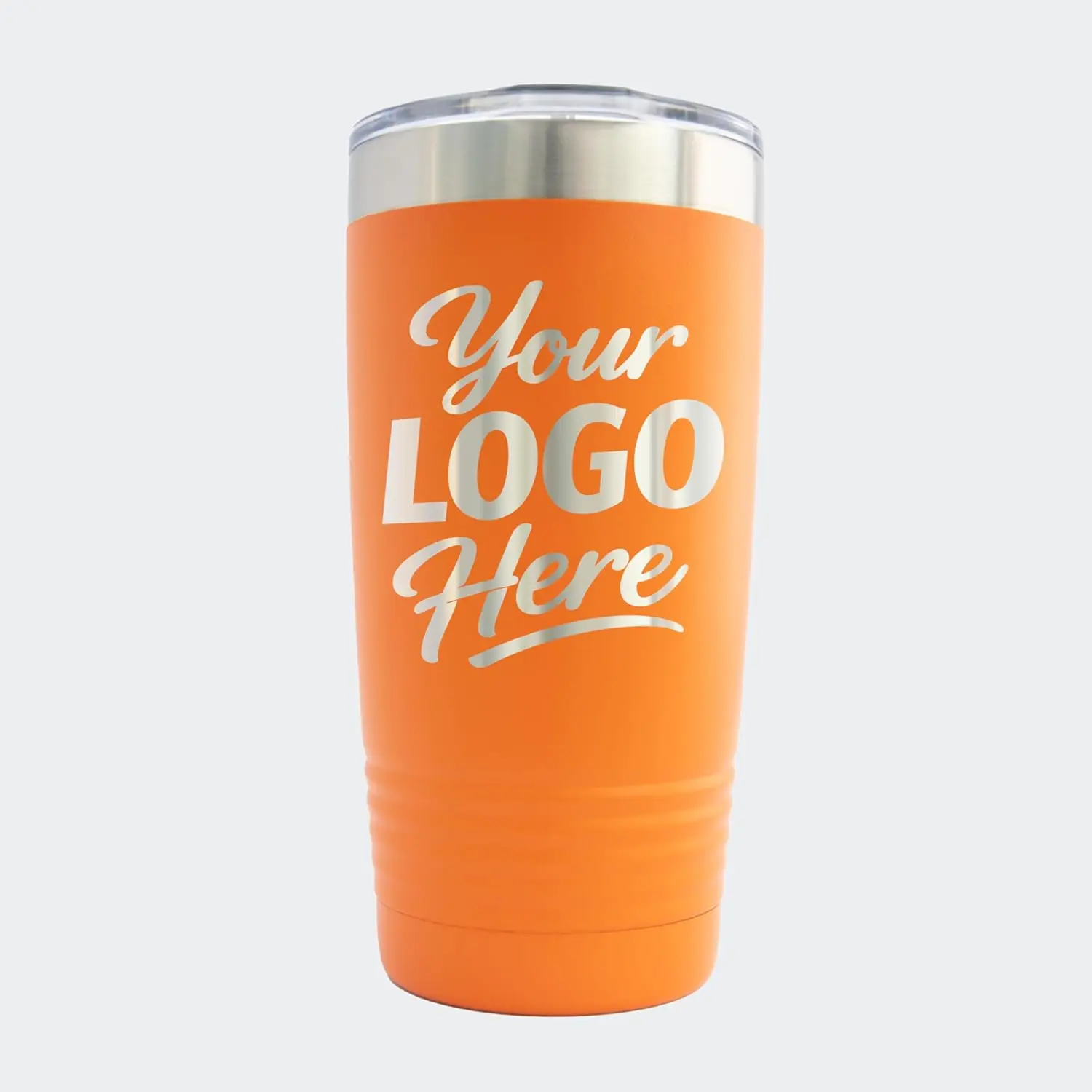 Personalized 20oz Stainless Steel Tumbler - Custom Logo Laser Engraved Travel Coffee Mug with Lid, Double-Wall Insulated, BPA-Fr