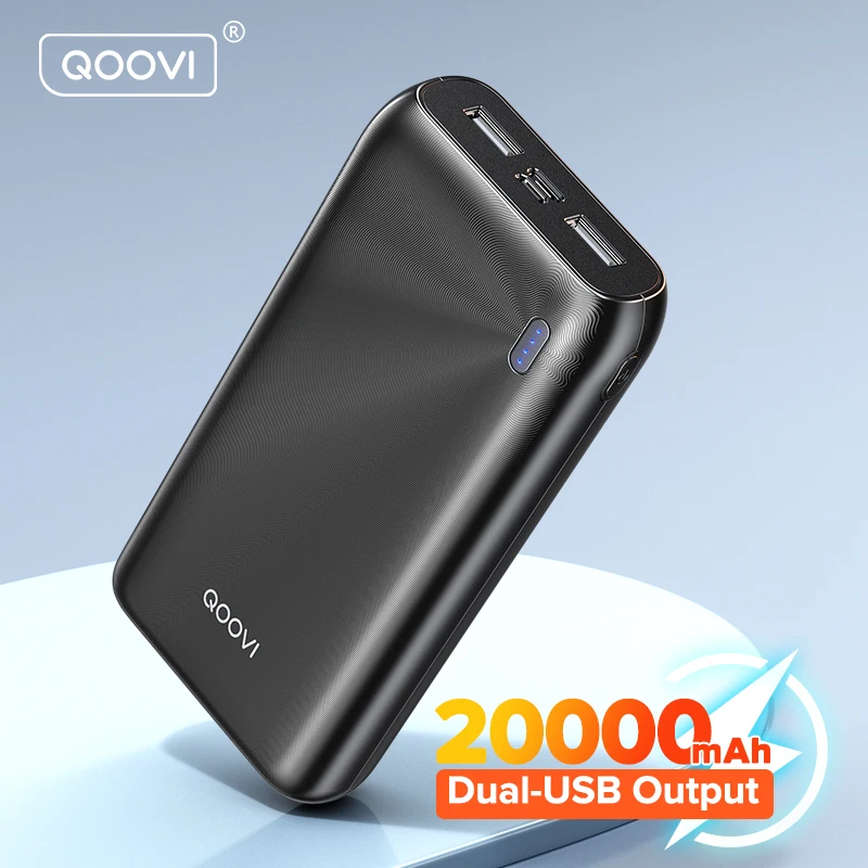 Qoovi-超薄型ポータブル充電器,20000mAh,外部バッテリー,iPhone 15, Xiaomi, Samsung, Huawei用,10000 mAh