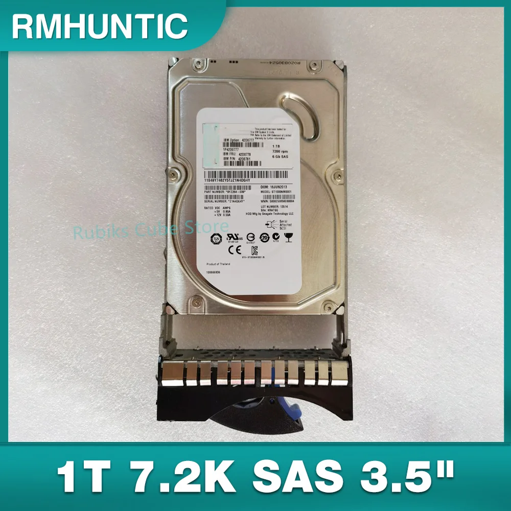 

For IBM Server Hard Disk X3650M2 M3 42D0777 42D0778 1T 7.2K SAS 3.5"