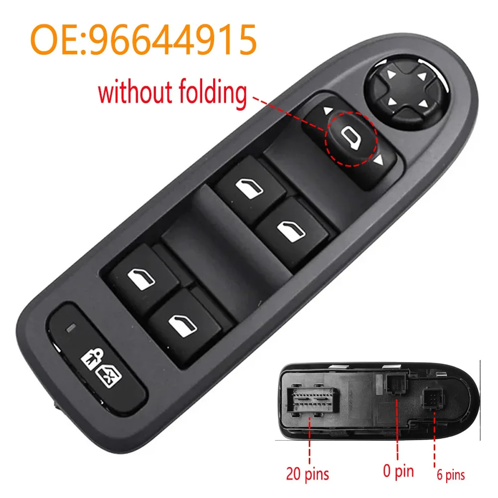 

Переключатель оконного зеркала, автомобильные аксессуары для Peugeot 308 508 C5 2008-2013, передняя левая кнопка управления стеклоподъемником, детали