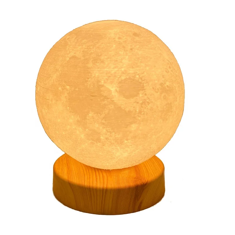 New Releasing SAD Lamp 16Watt 10000 lux 3D Moon Light  Desk Lamp Support USB Charging Dimmable  Table Lamp