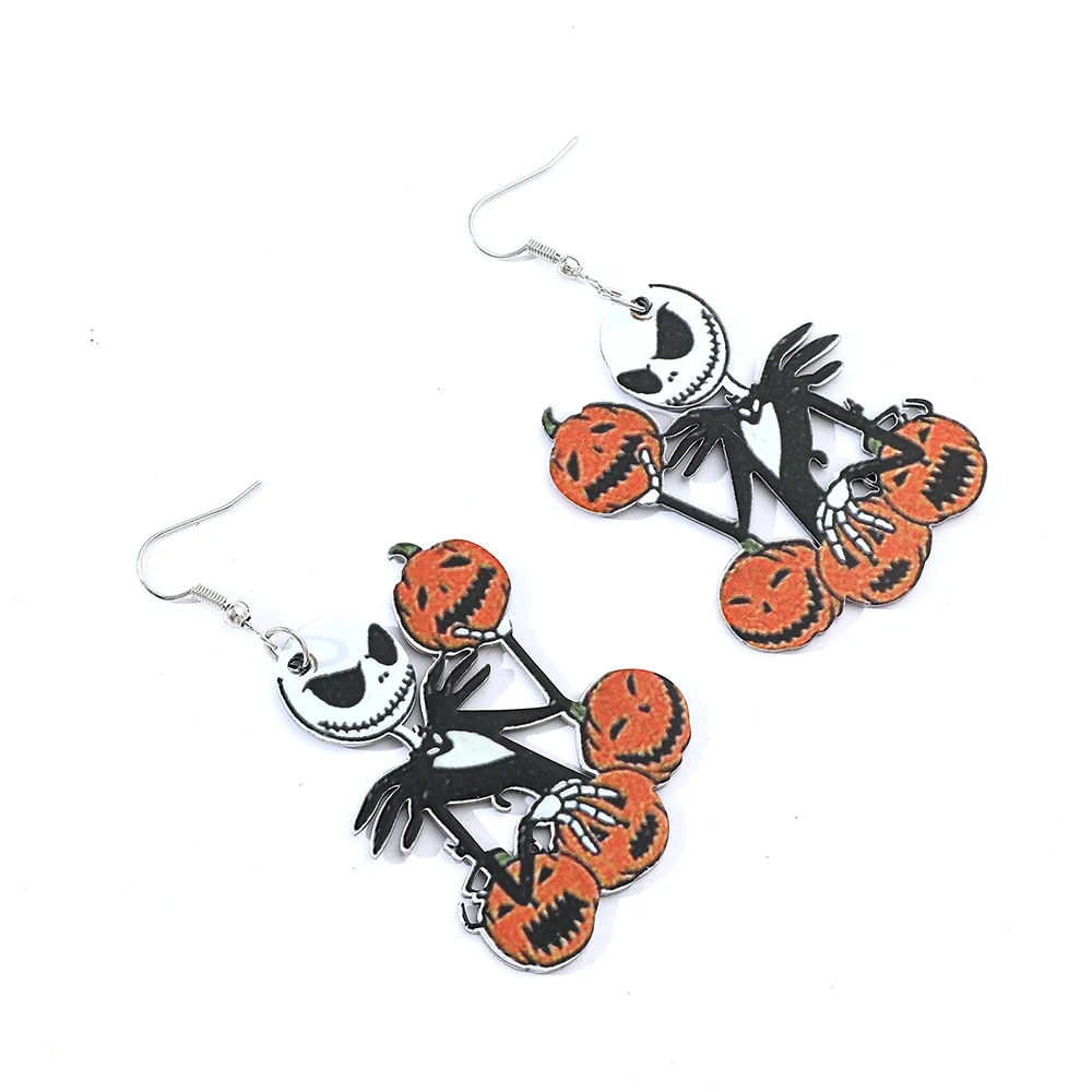 Disney The Nightmare Before Christmas Earrings Cartoon Figure Jack Skellington Earrings Halloween Gifts