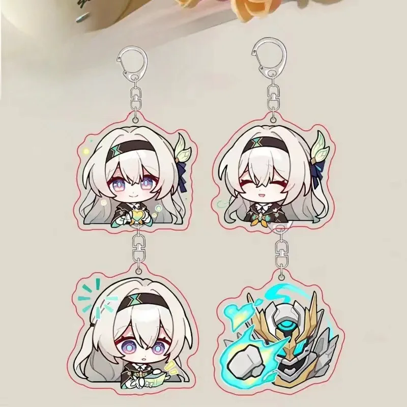 Cute Firefly Acrylic Keychain Game Honkai: Star Rail Cosplay Figure Key Chain Cartoon Pendant S.A.M. Accesorios Gift