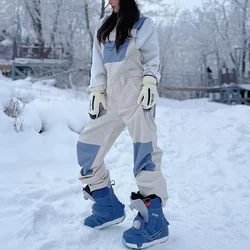 Calças de esqui impermeáveis e impermeáveis para homens e mulheres, roupas esportivas de snowboard, macacão de neve ao ar livre, macacões de inverno novos, 1 peça, 2022