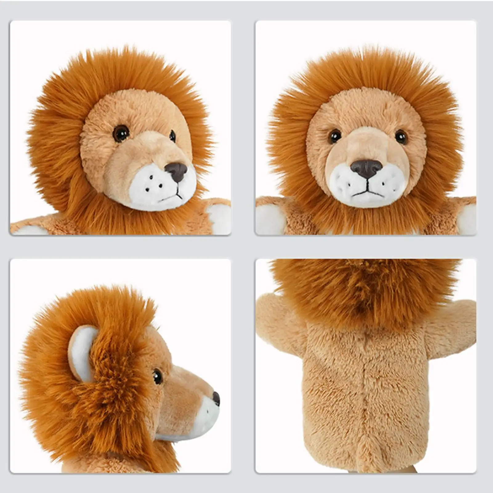 Fantoches de mão de animais para crianças, leão de pelúcia, girafa, brinquedos de contar histórias, performance de palco, fantoches de mão para meninos, meninas, pais, professores