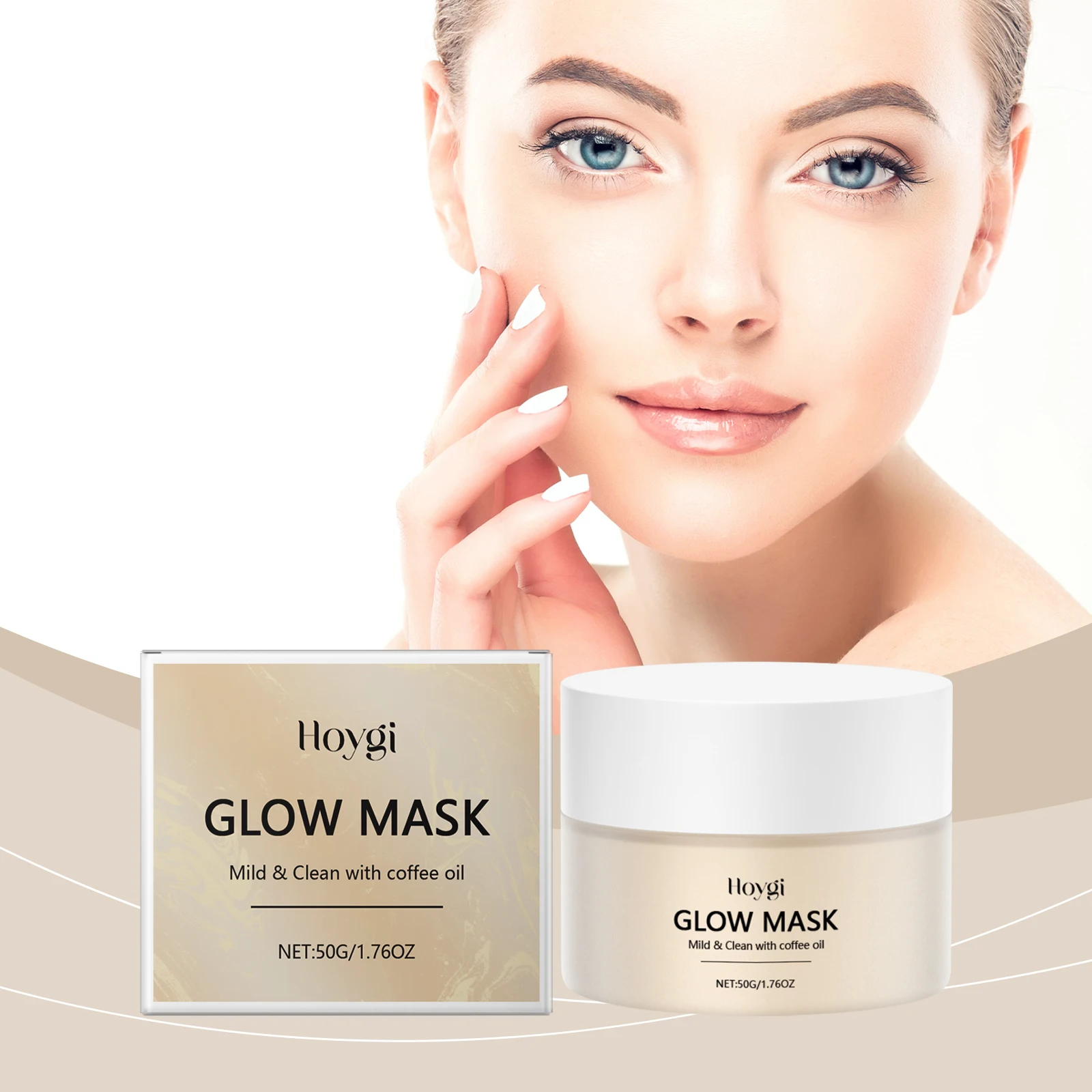 커피 오일을 사용한 브라이트닝 페이셜 트리트먼트 - 둔한 스키를 위한 비건, 잔인하지 않은 각질 제거 마스크