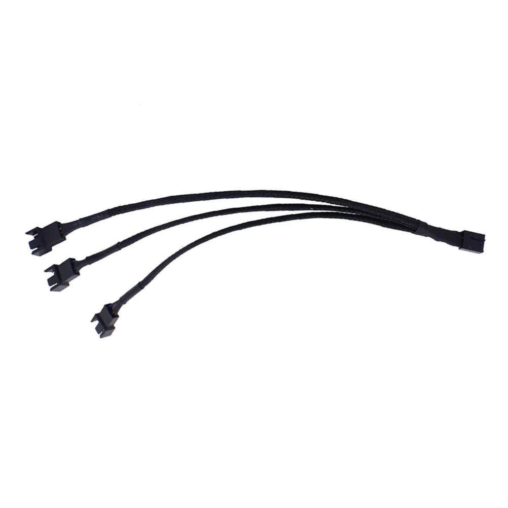 Mainboard CPU 4 Pin Fan Extention Cable Black Design Pwm Adapter Cable Fan Splitter for Pc Pwm Automatic Regulation