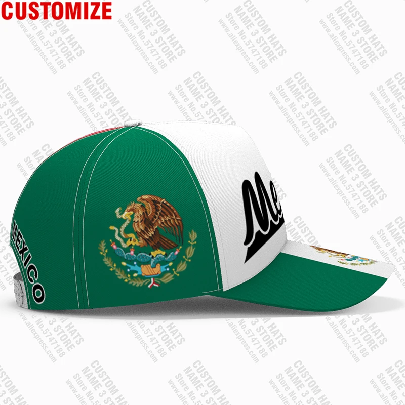 The United States Of Mexico Baseball Caps Custom Name Logo Hat Mex Fishing Travel Spanish Nation Mexican Flags Photo Headgear