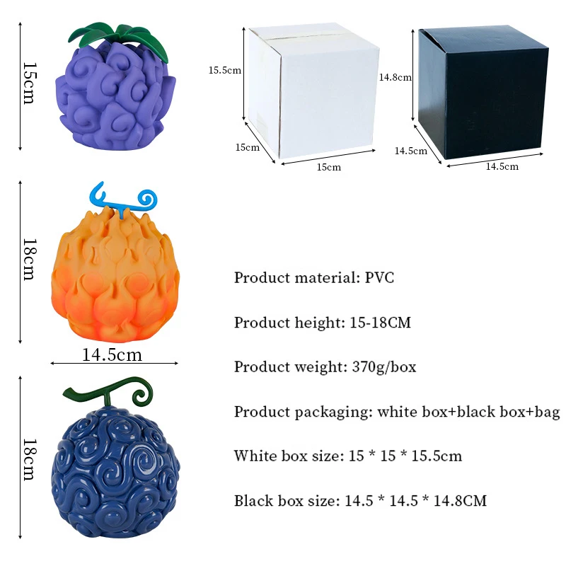 Anime Eendelig Duivelsfruit Action Figure Nika Gom-Gom Fruit Figuren Collectie Vlammenvervloekte Vruchten Ornamenten Model Speelgoed