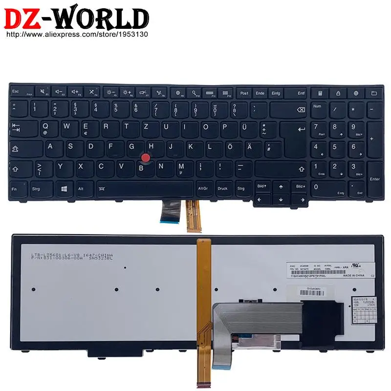 DE German Backlit Keyboard for LenovoThinkpad T540P W540 W541 T550 W550S T560 P50S L540 L560 E531 E540 Laptop 00PA587 04Y2477