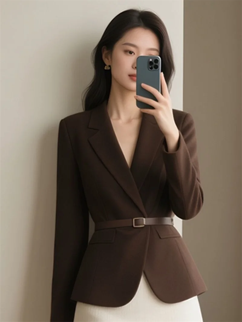 春と秋のレディースジャケット レディースファッション 気質 高級感 スーツジャケット レディース通勤服 トレンド アウターウェア コート