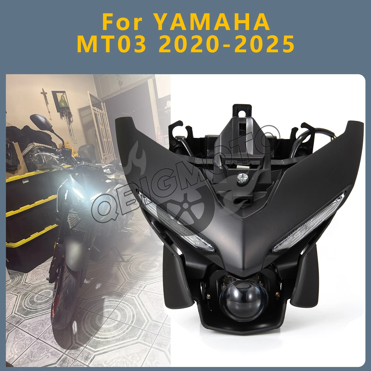 

Motorcycle Headlight Headlamp Lighting Lamp Assembly For YAMAHA MT03 MT 03 MT-03 2025 2024 2023 2022 2021 2020 Led Head Light