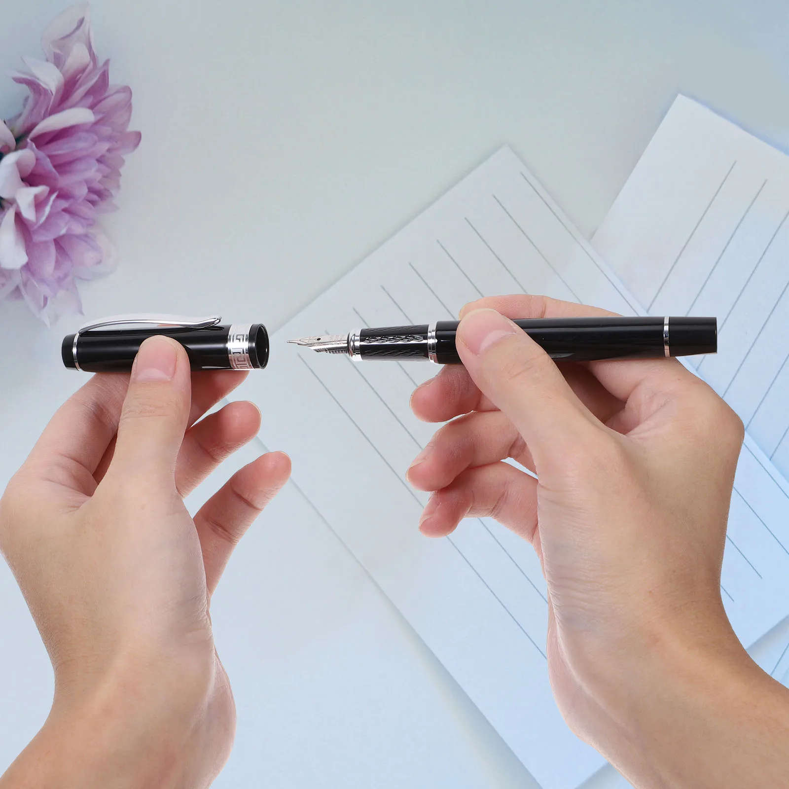 

Fountain Pen Writing Instrument Ink Fountain Pen Refillable Office Stationery Student Calligraphy H writing Tool