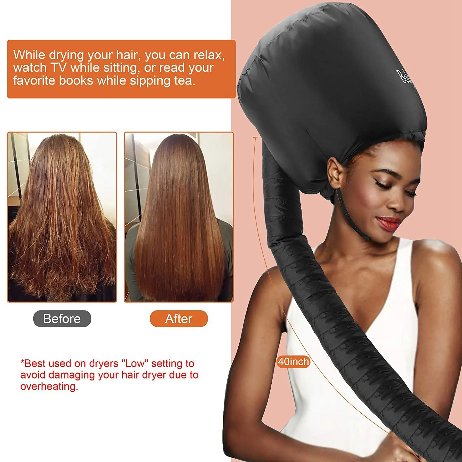 A83X-Dry Hair Cap Hair Dryer Home Barbershop Oil Cap Salon Hairdressing Hat Bonnet Caps Hair Care Perm Helmet Hair Steamer
